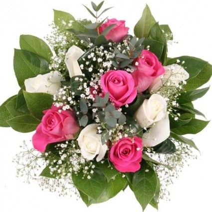 Rosen-Strauß Pink Lady mit 3 Gratiszugaben Ihrer Wahl – Blumen online verschicken auf www.blumenfee.de